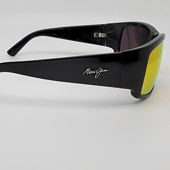 *SOLD* Maui Jim World Cup MJ266 Black Frame Fuse Gold Mirror Polarized Sunglass - Picture 5 of 13